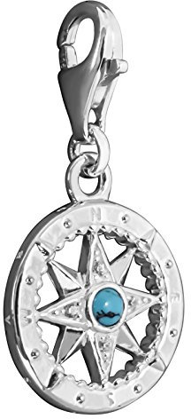 Thomas Sabo Damen Charm-Anhänger Kompass Reise Charm Club 925 Sterling Silber 1228-405-17