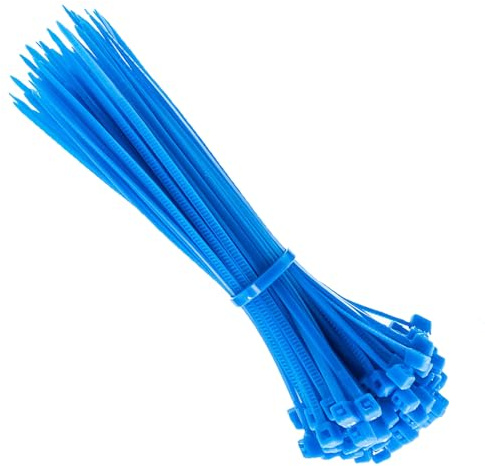KafTon Pack of 100 Blue Cable Zip Ties, UL Nylon, Perfect for PC, Bicycle Tie Wrap DIY Home Wire Vegetable Garden Office (100mm x 2.5mm) Blue