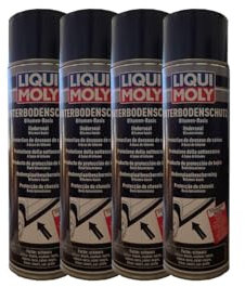 4X LIQUI Moly 6111 Unterbodenschutz Bitumen schwarz Spray Unterboden-Schutz 500m