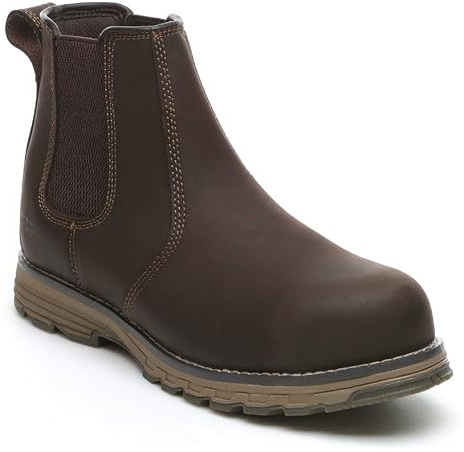 Apache Ap715sm Steel Toe Cap Safety Boots Men's Work Shoes, 10 UK | Slip resistant sole, padded collar, slip on, leather upper, oil resistant, protective toe cap