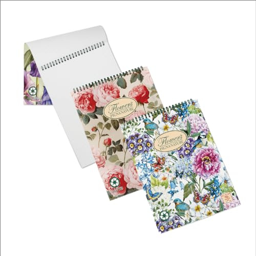 Pigna 02221705M Blocco Pigna Nature Flowers A6 , spiralato , conf. 6 pz.