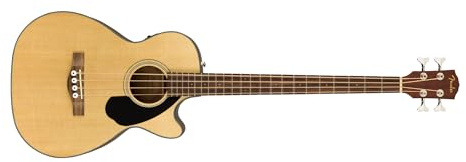 Fender CB-60SCE Acoustic Bass, Walnut Fingerboard, Natural, Comes with Free Virtual Lessons