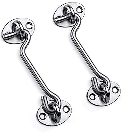 Cabin Hook Fittings Stainless Steel Window Hook with Fixed for Garage Door Window
