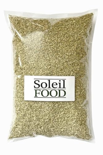 SoleilFOOD 1 kg Beutel Fenchelsamen ganz – Fenchel Samen Fencheltee | Naturbelassen · Aromatisch · Ideal für Tee, Brotgewürz & Gewürzmischungen · Ohne Zusatzstoffe