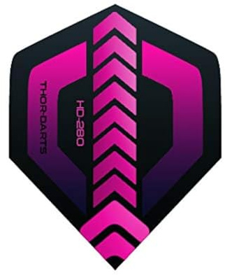 THOR-DARTS 9 Stück (3 Set) F1 Ultra-Flights 150 Micron Flys Standardform A in blau, grün, gelb, rot, weinrot, hellblau, mix… HD-280 ultra strong Premium Flight