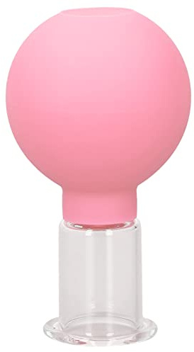 Coppettazione sottovuoto, coppettazione per massaggio facciale Coppettazione sottovuoto in silicone Comoda per la cura della bellezza della pelle tenera(ROSA3)
