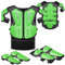 JUSTDOLIFE5 Piezas de protección de Moto para niños, Rodillera, Transpirable, Equipo Creativo para Moto Cross Infantil para Todo Terreno Ciclismo esquí Patinaje (Verde)