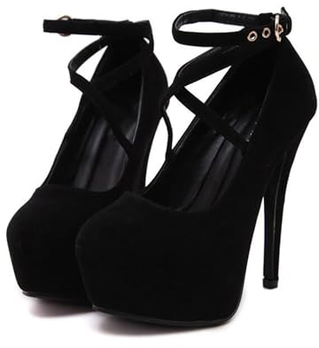 14CM/5.51IN Frühling Herbst Wildleder Schuhe Frauen Stöckelschuhe Mode High Heels Plateau Pumps Party Tanzschuhe