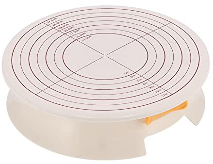 Rotating Cake Turntable 11inch, Rotating Cake Stand Cake Spinner Turntable with Scale for Cake Decorating Stand