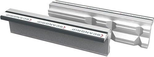 SCANGRIP | Prismen-Magnet-Schraubstockbacken | Aluminium | 1 Paar | Backenbreite 125 mm