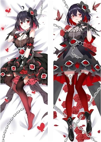 RuiHao Anime Kissenbezug Manga Kissenhülle Für Sweet Girls,Anime Pillowcase Digitaler Doppelseitiger Druck Kissenbezug,Seitenschläferkissen Bezug,Bedding Umarmungskissen Bezu,Peachskin-120 x 40 cm