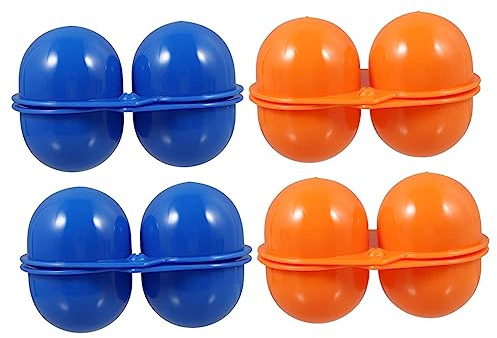 Eieraufbewahrungsbehälter Blau für ABS 4 Stück Camping | Orange Variante, für Eier, Geeignet für Wandern und Outdoor Camping, Leicht zu Reinigen