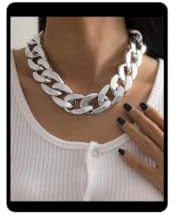 Wedity Chunky Kette Halskette Punk Acryl Choker Halsketten Kubanische Link Kette Halskette Statement Halskette für Frauen Mädchen