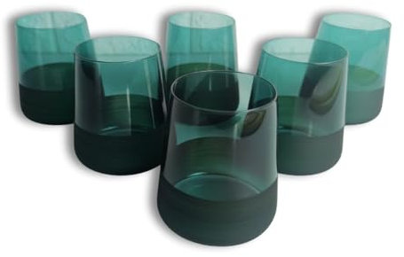 Rakle Exklusives Gläser-Set in mattem Grün – 6 Stück – Erfrischungsgläser