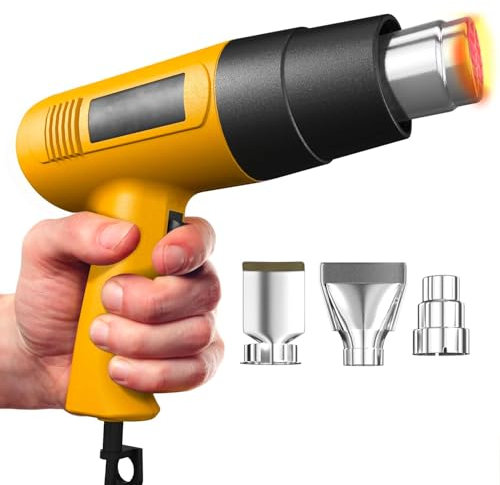 Avilia Pistola Termica a Caldo Professionale 1000/2000W – Rimuove Vernice e Ruggine Resistenti, Sverniciatore Potente 350-550°C con 4 Accessori inclusi, Ideale per Lavori di Restauro e Fai-da-Te