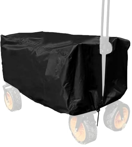 Garden Trolley Cover Festival Trolley Cover Folding Wagons Cart Cover Outdoor Folding Wagons Cover Garden Wagons Cover Waterproof Dustproof UV Resistant Wagons Rain Cover 97×56×51cm