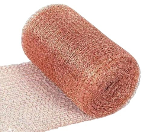 SKDFHOD Rete metallica di protezione in rame, nastro in rame contro lumache, rete di rame, colletti a lumache, recinto per lumache, rete in rame fine per il controllo dei parassiti e per respingere le