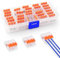 TAIHOBO Conectores Electricos Rapidos, Clemas Electricas Rapidas 3 Vias, 30 Piezas Empalmes Cables Electricos de PC y Latón, Fichas de Empalme Electrico, Adecuado para 0,14-4mm² Cables