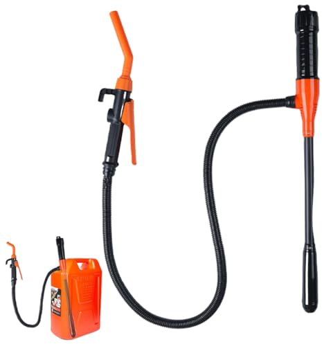 Bomba de combustible portátil con batería de alimentación, bomba eléctrica de sifón líquido de mano, bomba de transferencia multifunción de 2.3 galones para combustible, aceite, agua, diésel y