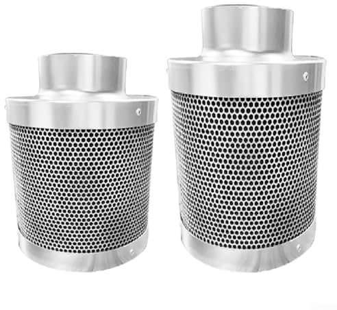 Filtro ai carboni attivi, 100 mm, per mantenere l'aria fresca in case e tende (100 mm x 250 mm)