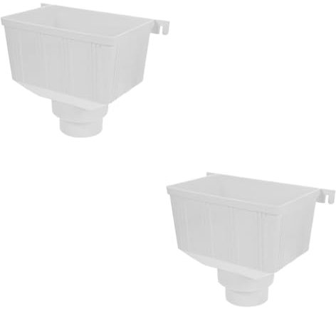 Veemoon 2pcs Rain Gutter Diverter Valve Rainwater Collection Barrel Adapter Guttering Fittings Downspout Water Diverter Home Care