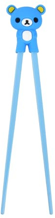Culinavog Long Cute Chopsticks, 18 cm Reusable Non-Slip Chopsticks for Children, Easy to Clean, Easy to Use Training Tool for Beginners, Cute Tool for Adults, Children, Toddler (1 Pair) (Blue)