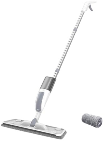 Trapeador En Aerosol, Conveniente Diseño De Gatillo, 120 Cm, Herramienta De Limpieza para El Hogar En Y Húmedo con Almohadilla De Microfibra Lavable, Trapeador para Piso, Fácil De Usar, para Coci