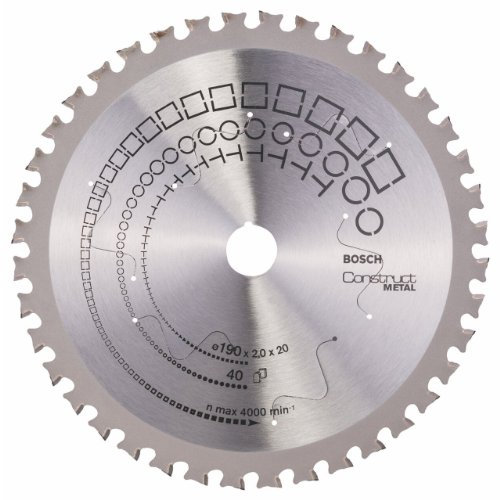 911055830 Bosch Zubehör 2608641722 Kreissägeblatt Construct Metal 190 x 20 x 2,0 mm, 40