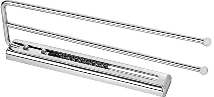 Gedotec Handtuchhalter | SERENA | Handtuch-Auszug ausziehbar | 1 Stück | Geschirrtuchhalter 2-armig Chrom poliert - Handtuchhalter Bad & Küchen | Handtuchreling Korpus-Montage mit Befestigungsmaterial