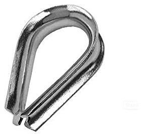 Wire Rope Eyelet Thimble in A4 (T316) Marine Grade Stainless Steel - 8 mm Pack Size : 4