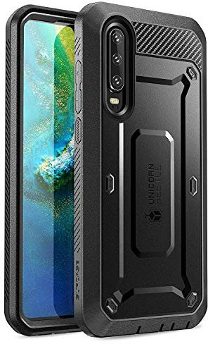 SUPCASE Huawei P30 Hülle, [Einhorn Beetle Pro Serie] Ganzkörper-Schutzhülle mit integriertem Displayschutz für Huawei P30 (2019 Release) (Schwarz) – 6,1 Zoll