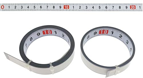 JZK 2 Stücke 1m und 2m selbstklebendes Maßband, von Links nach Rechts Stahlmaßband 1 Meter und 2 Meter, metrisches Maßband mit Aufkleber auf der Rückseite