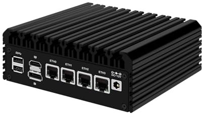 HUNSN Micro Firewall Appliance, Mini PC, VPN, Router PC, Intel N5105, RJ03k, AES-NI, 4 x Intel 2.5GbE I226-V LAN, Type-C, TF, M.2 WiFi 6 Slot, Barebone, NO RAM, NO Storage, NO System