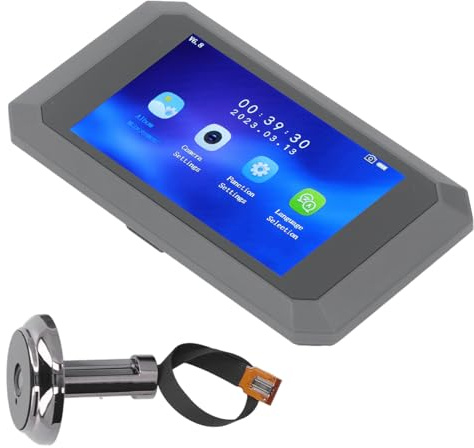 Peephole Camera, 1080P 2MP Lens, Video Doorbell, 1400mAh Battery, Motion Detection for Home Security System