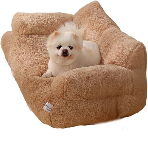 YIQIYOU Weiches, Beruhigendes Katzensofa, Warmes, GroßEs Haustier-Katzensofa FüR Den Winter, Abnehmbares Und Waschbares Vier-Jahreszeiten-Haustiernest, Katzennest (Farbe : Brown, Größe : XXL)