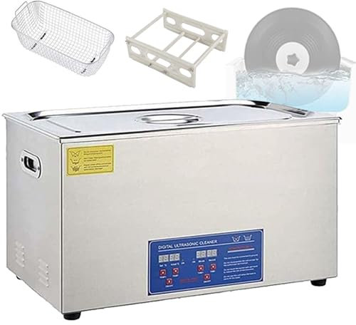 DOZPAL Vinyl Record Cleaning Kit - 6l Cleaning Machine Removable Record Cleaning Stand and Drying Rack, 304 Stainless Steel Ultrasonic Cleaner For Parts, Circuit Board, Glasses, Denture, Jewelry