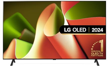 LG OLED77B46LA 77-Inch 4K UHD Smart TV, (α8 AI Processor, Dolby Atmos, Freeview Play and Amazon Alexa, 120Hz), Black [Model 2024]