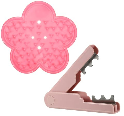 PATIKIL Rose Stem Leaf Thorn Stripper, 2Pcs/1Set Rose Thorn Stripper Remover Tool Leaf Stripping Tool for Gardening Flower Pruning, Pink