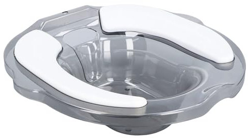 Sitzbad für Toilettensitz, 39,9 X 39,9 X 14 Cm, Sitzbad nach der Geburt, Transparente Hämorrhoiden-Damm-Entlastung, Postpartum-Pflege, 2500 Ml, TPR-Sitzbadewanne mit Weichem