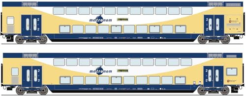 Roco 6220106 H0 2er-Set Doppelstockwagen der metronom 2er Set: 2. Klasse DBpza