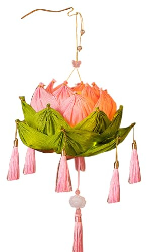 KHZen Fleur À Manches Artificielles À Main Arabier Lampe À Bougie À Fleurs Fleurs pour Le Festival Lune Décoration Mariage À Thème Asiatique