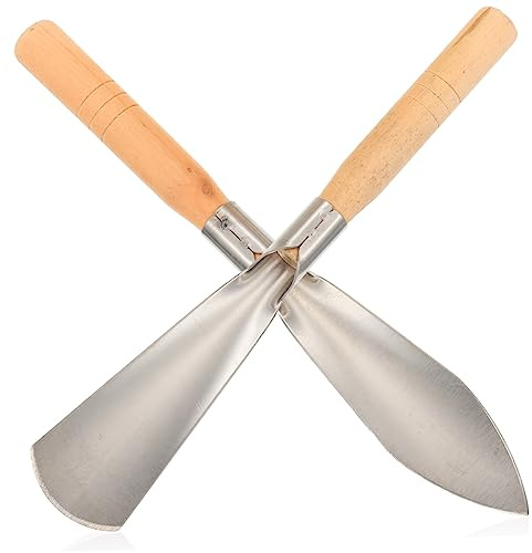 Milisten Truelles De Jardin Robustes en Acier Inoxydable 2 Pièces pour Plantations Et Désherbage, Outils De Jardinage Manuels pour Jardin, Verger Et Culture, Pelles De Repiquage Polyvalentes