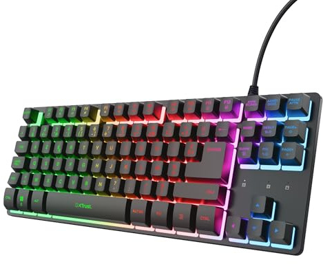 GXTrust Thado Disposition Française (AZERTY) Clavier Gamer TKL, Noir | AZERTY FR