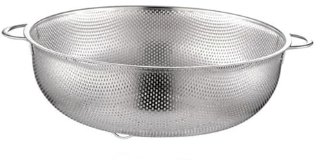 Gadpiparty Cesta de Escurrir de Acero Inoxidable Plateada Diámetro Exterior 195 CM Colador Multiusos para Frutas y Verduras Cesta de Cocina para Lavar y Almacenar Alimentos