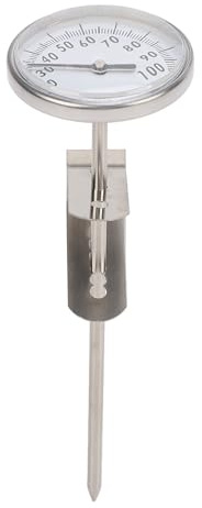 SIXRUN Dampfendes Milchthermometer, 4,6 Cm Zifferblatt, 12,5 Cm Sonde, Schnell Ablesbares Käseherstellungsthermometer für Kochbegeisterte