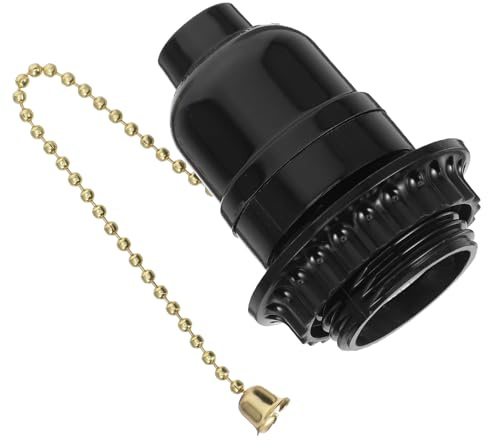 FOMIYES Base de Lámpara E27 Interruptor de Cadena para Lámparas de Pie y Escritorio, Material Duradero, Compatible Bombillas Anillo, Uso en Ambientes Domésticos y Profesionales