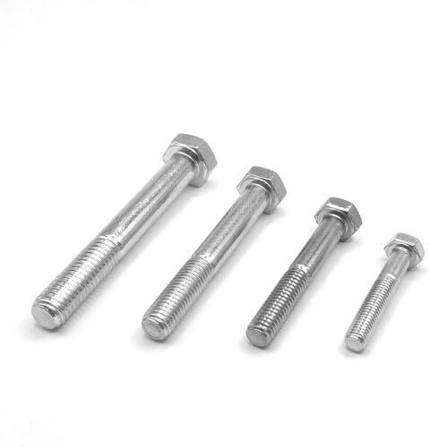 Sechskantschrauben DIN 931 ISO 4014 Edelstahl V2A A2 mit Schaft – Maschinenschrauben Rostfrei (M14 x 150 mm, 10 Stück)
