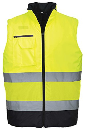 Portwest s267ynrm väst tvåfärgad hög synlighet, gul/marinblå, M