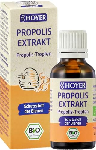 HOYER Propolis Tropfen BIO-zertifiziert 2x 30 ml | reines Propolisextrakt Tinktur - Nahrungsergänzungsmittel & Mundpflege - für die innerliche & äußerliche Anwendung