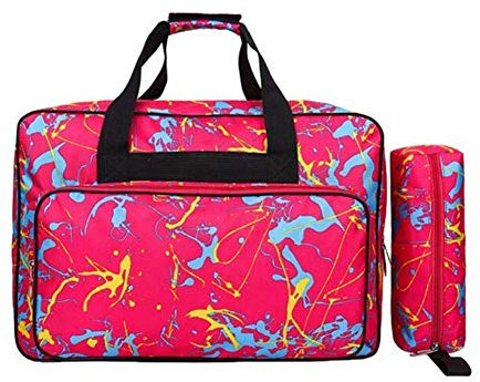 2 Stück/Set Nähmaschinentaschen, große Kapazität, Reisetasche, Nähmaschinen-Aufbewahrungstaschen, Näh-Organizer, multifunktionale Nähwerkzeuge, Handtaschen, Nähmaschinen-Tragetaschen (rot)